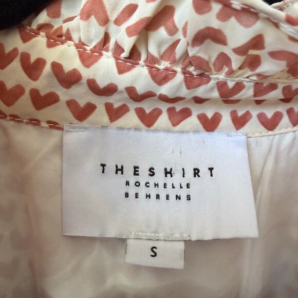 The Shirt Rochelle Behrens Maxwell Dress in Tan Hearts Size S - Picture 4 of 6